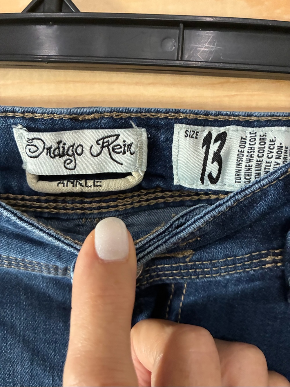 Upcycled Indigo Rein Southwestern Flare Jeans - Picture 3 of 3